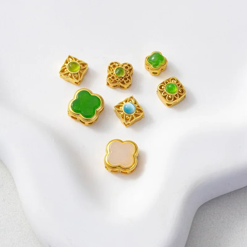 7 Pieces Cat's Eye Jewelry Making Spacer Beads Jewelry Making Charms Wholesale Beading DIY Bracelet Necklace Making Accessories