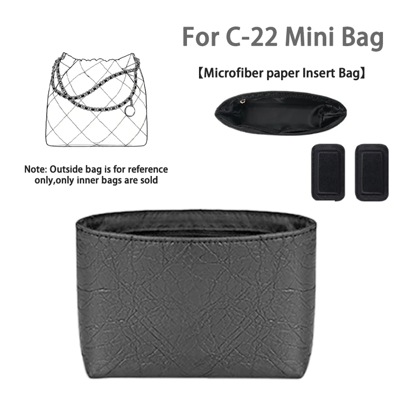EverToner Ultra-light For C-22 Mini Bag Inner Storage Bag with Microfiber pape Liner for Makeup Travel Organization Bag