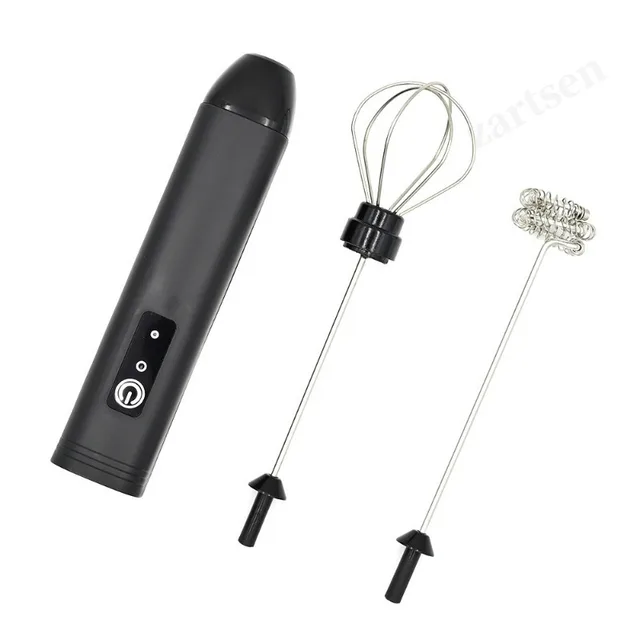 Mousseur à café/Fouet à lait + Batteur à œufs, Mini mixeur alimentaire portable rechargeable USB, Outils pour expresso 1