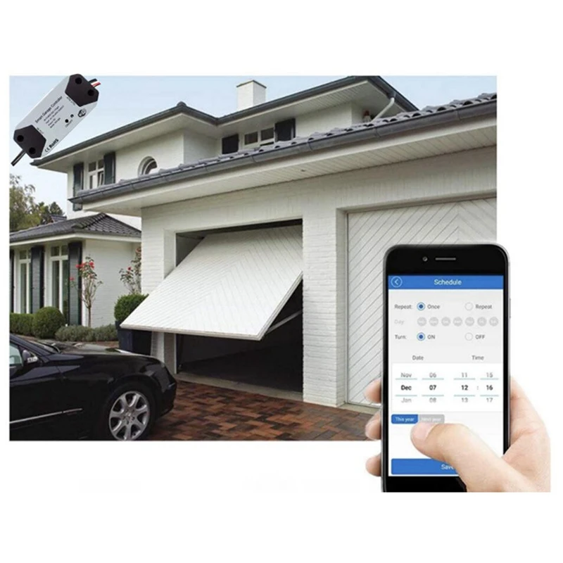 HOT! Tuya WIFI 2.4G Smart Garage Door Opener Controller Open And Close By Phone APP Compatible Alexa And Google Home