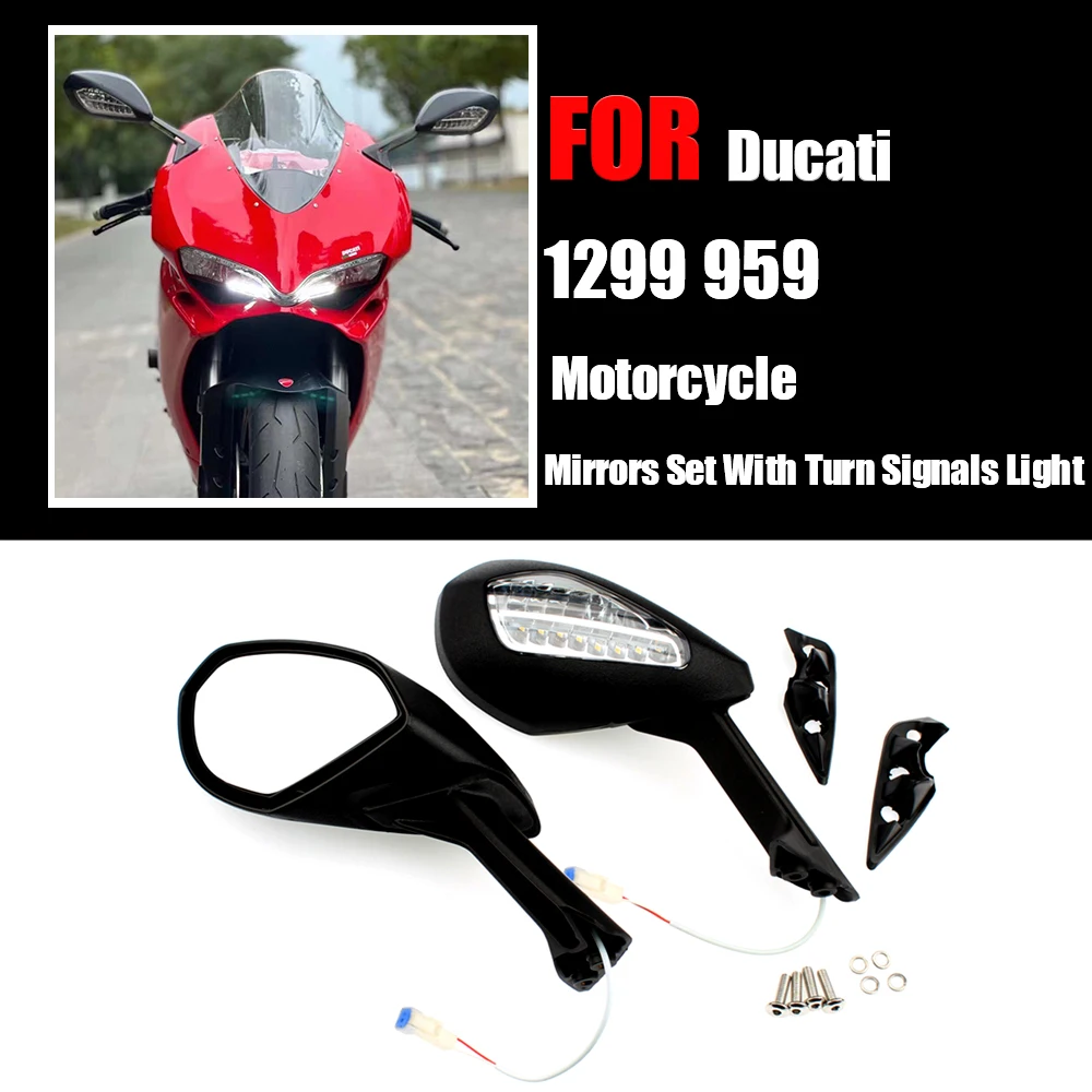 

For Ducati 1299 Panigale S 2015-2018 959 Panigale 2015-2020 Motorcycle rearview mirror with LED light