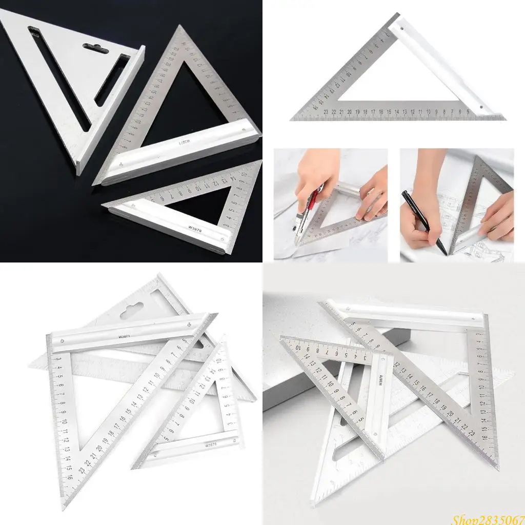 

Aluminum-Alloy Woodworking Triangle Ruler Carpentry Square Diy Ruler 831F