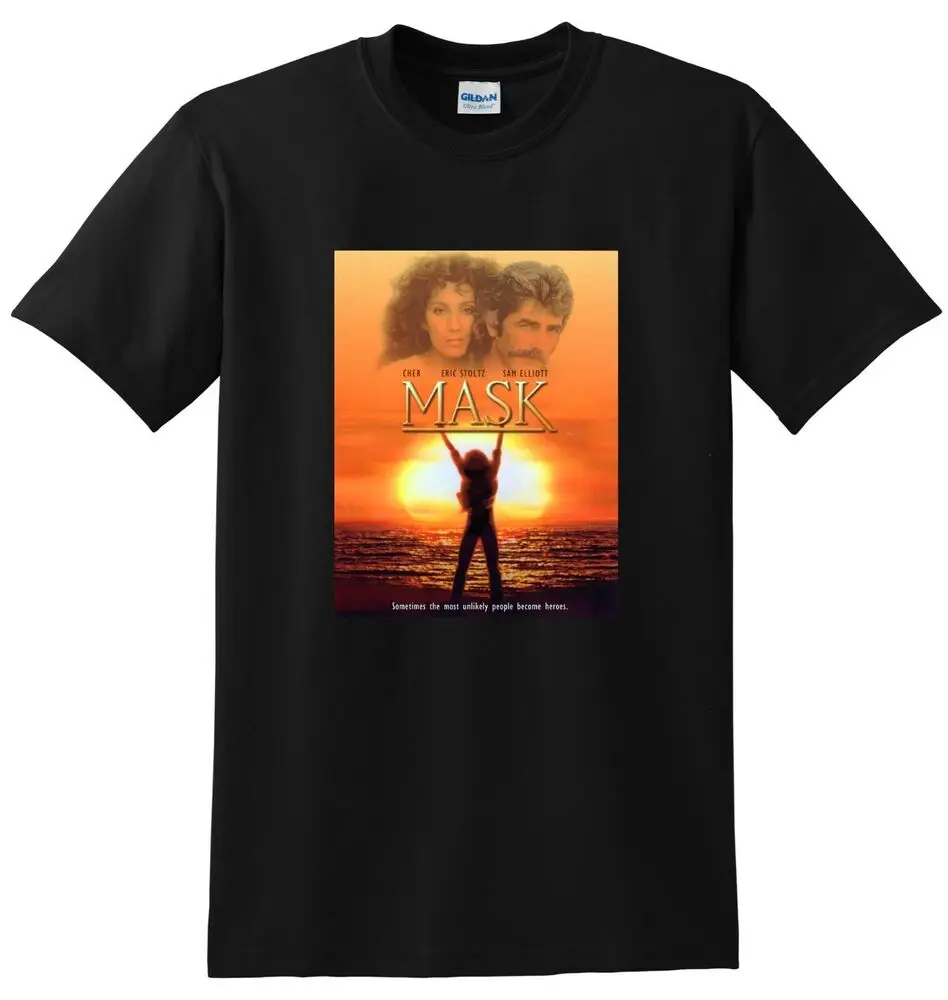 MASK T SHIRT cher 1985 4k bluray dvd cover poster tee SMALL MEDIUM LARGE XL High Quality 100%Cotton Short Sleeve