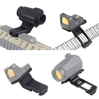 Metal Red Dot Sight 45° Offset Side Mount Optics Base For T01 T02 Red Dot Holographic Collimator 45 Degree Bracket Hunting