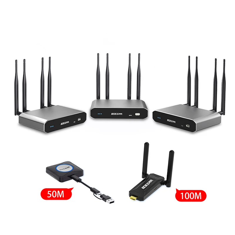 4K Wireless Presentation System 1-to-3 Display BYOD & Multi-Receiver Solution