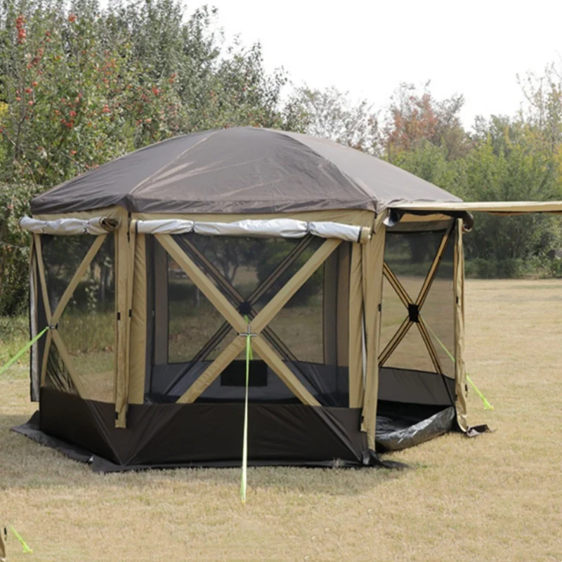 

300D Oxford Cloth 4-6 People Car Rear Tent Automatic Pop-up Removable Awning Outdoor Mesh Large Pergola