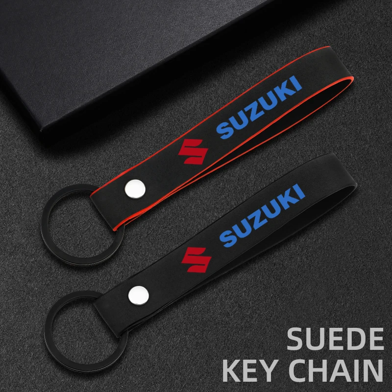 Car Suede Keychain Leather Key Chain Car Key Strap Waist Wallet Keyrings For Suzuki Jimny Grand Vitara Sx4 Swift Alto