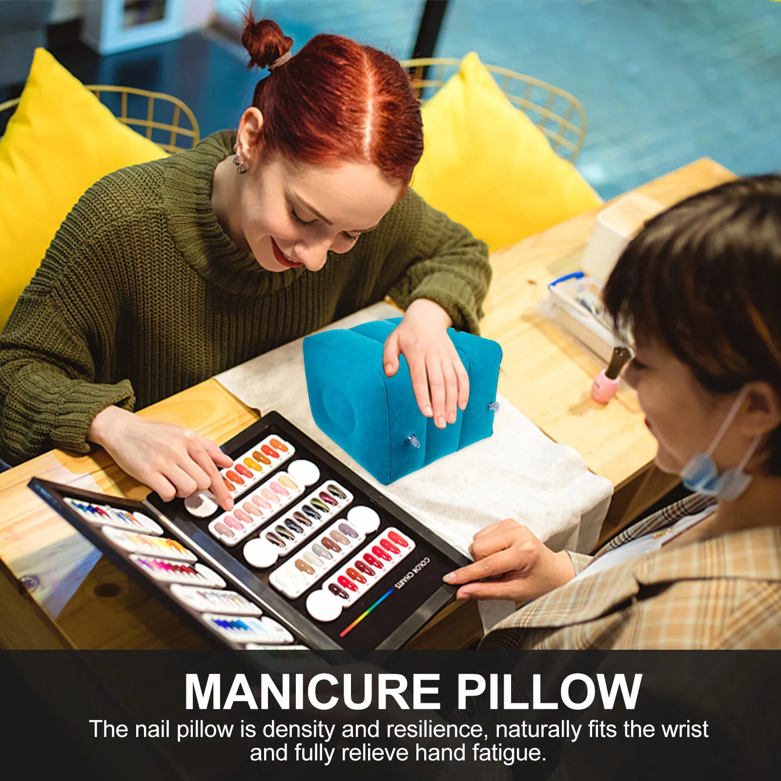 

Inflatable Foot Rest Pillow Skin Friendly PVC Flocking Travel Leg Rest Cushion for Plane Train Office Home Reduce Swelling