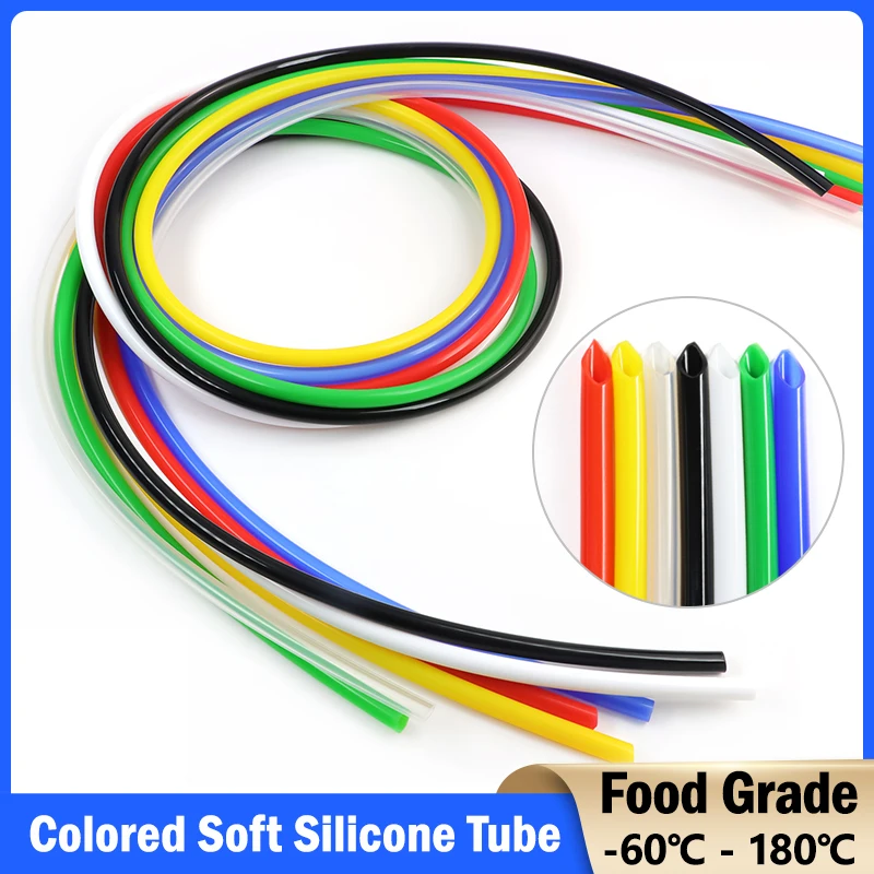 

1/5m Colorful Food Grade Silicone Tube ID 1 2 3 4 5 6 7 8 9 10 mm Flexible Rubber Hose Soft Drink Pipe Water Connector Plumbing