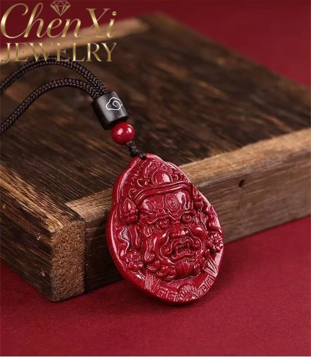 Cinnabar Celestial Master ZhongKui Pendant Luxury Quality Fashion Jewelry Exquisite Elegant Amulets And Mascots Souvenir Charms