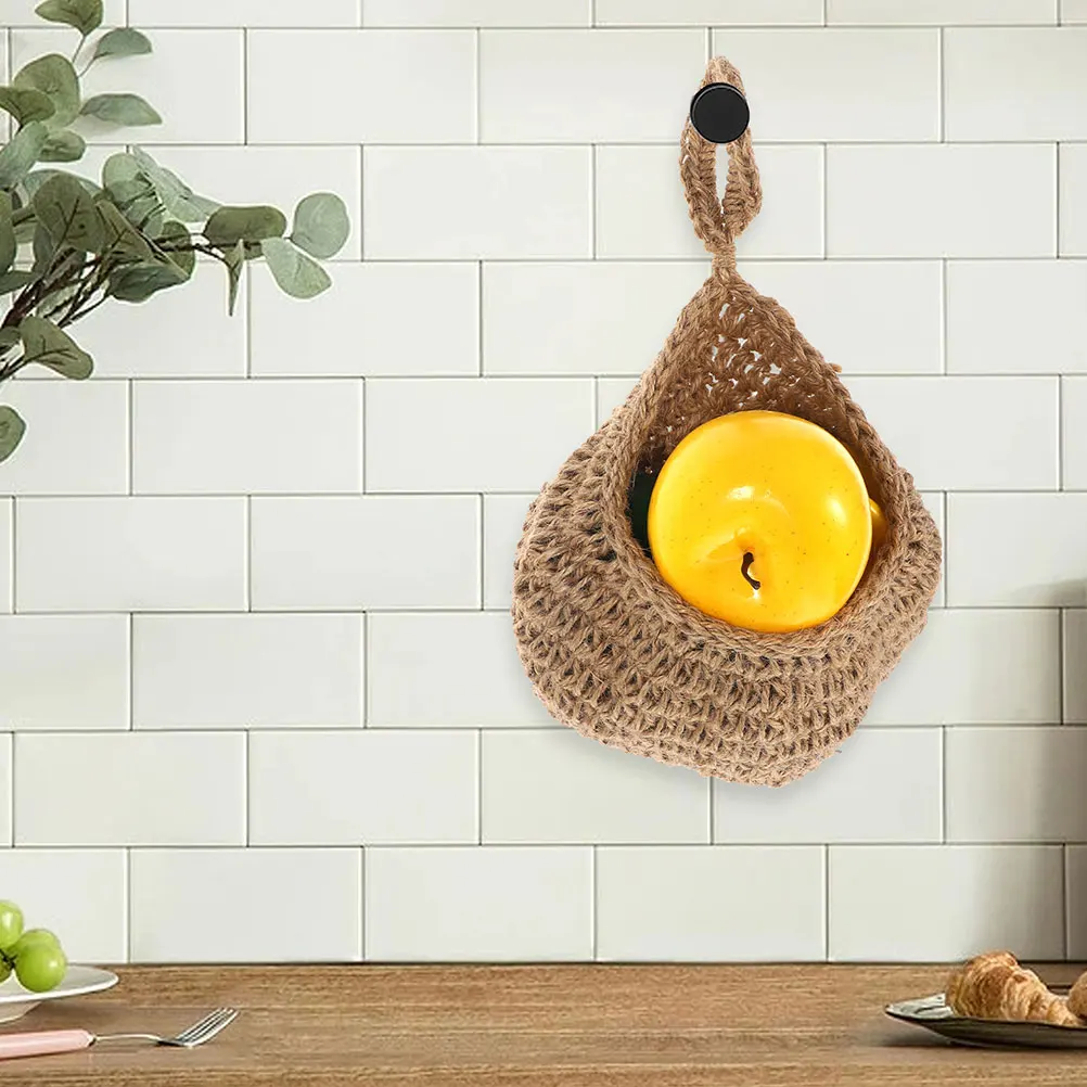 

3Pcs Hanging Fruit Baskets for Kitchen Wall Mounted Teardrop Storage Basket Home Restaurant Decorative Vegetable Organizer