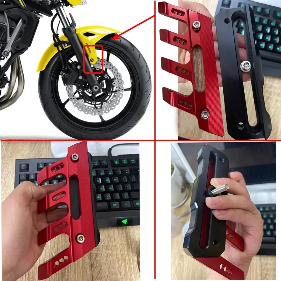 With Logo For KAWASAKI Z650 Z 650 Motorcycle Mudguard Front Fork Protector Guard Block Front Fender Anti-fall Slider Accessories