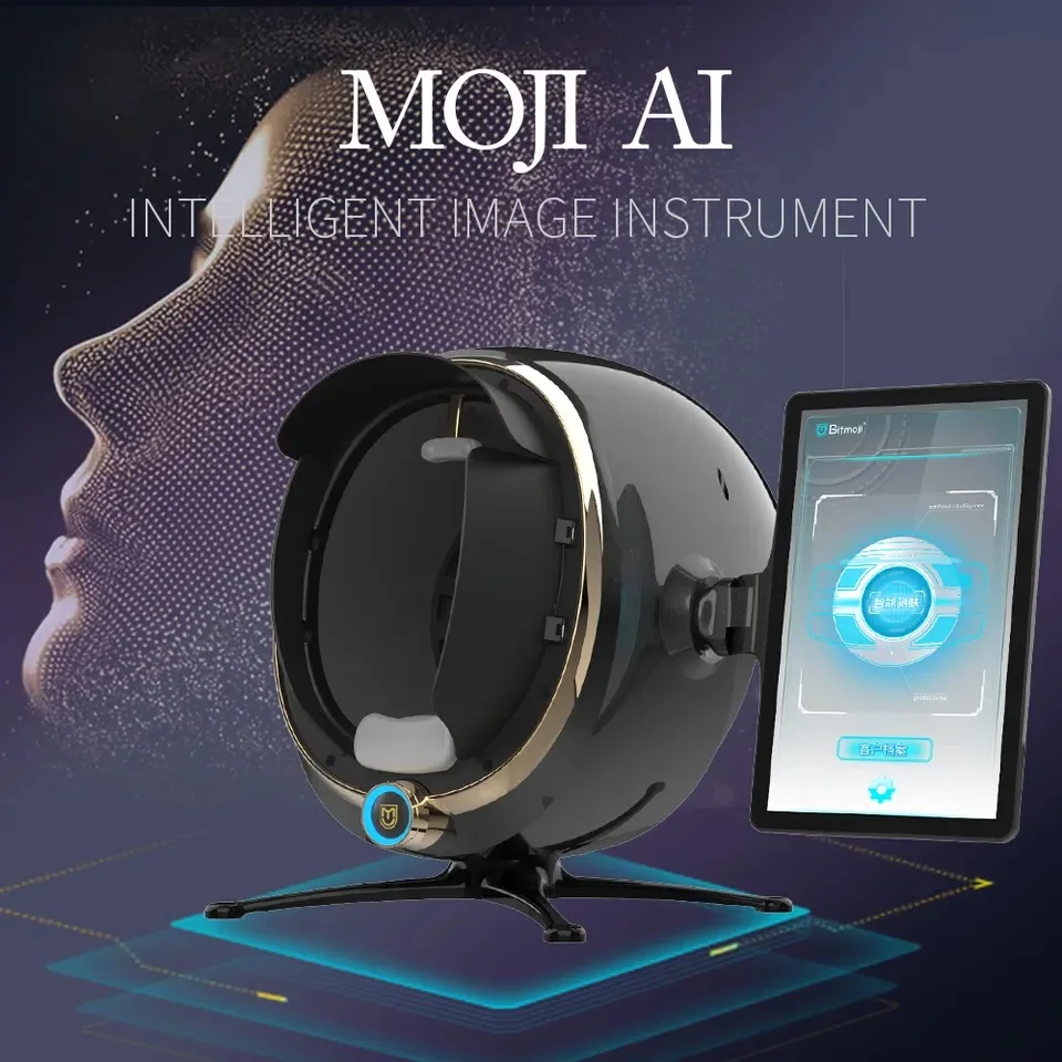 MOJI 3D AI Facial Skin Analysis Machine Facial Scanner Intelligent Imager Skin Test Analyzer Digital Smart Magic Mirror Device