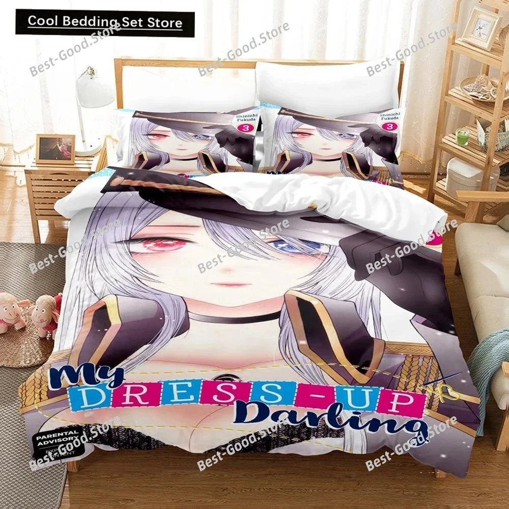 Anime My Dress-Up Darling Bedding Set Single Twin Full Queen King Size Bed Set Adult Kid Bedroom Duvet cover Sets Home Textiles
