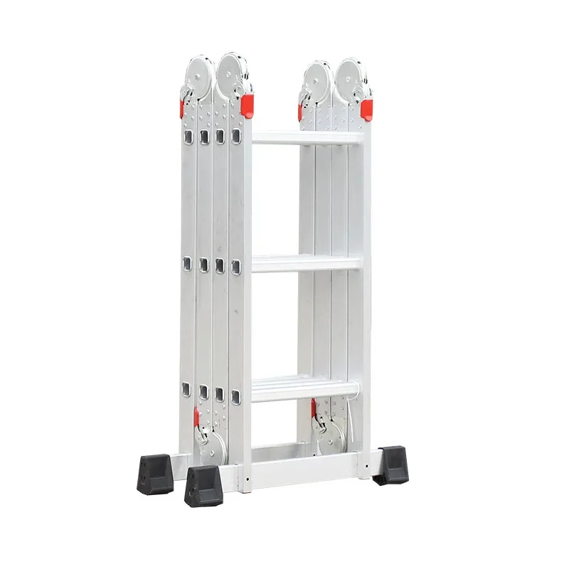 Escaleras De Mano Plegable Multiusos De Aluminio 4X5/4X4/4X3/4X2 Steps Aluminum Ladder