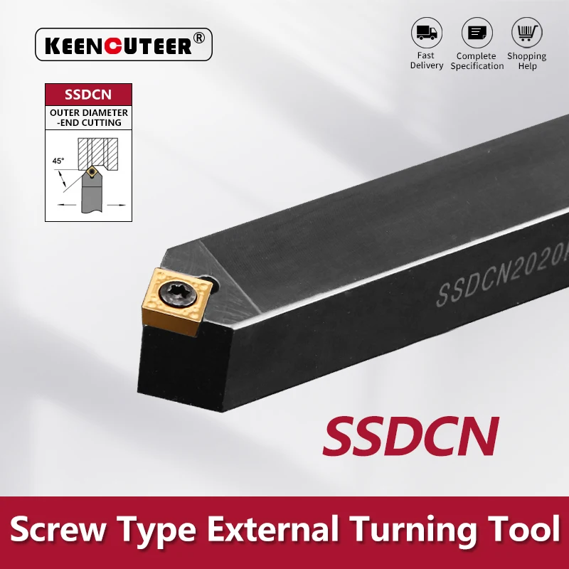 Suporte Externo da Ferramenta Ferramenta de Corte Cnc Barra do Cortador do Torno Ssdcn1212h09 Ssdcn1616h09 Ssdcn2023k09 Ssdcn2525m09 Ssdcn2525m12