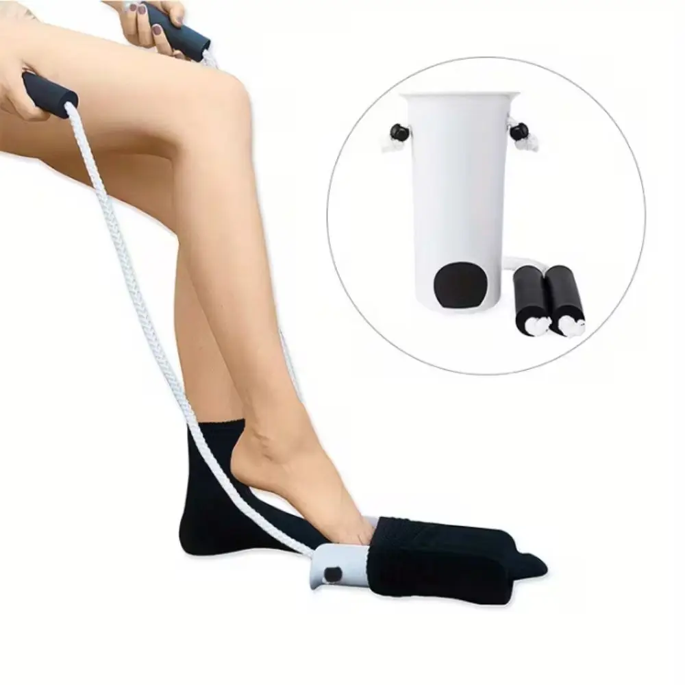 Portable Design Socks Pulling Helper Non-Slip Foam Handle No Bending Design Sock Aid Device 80cm Pull Rope Easy Way To Put On