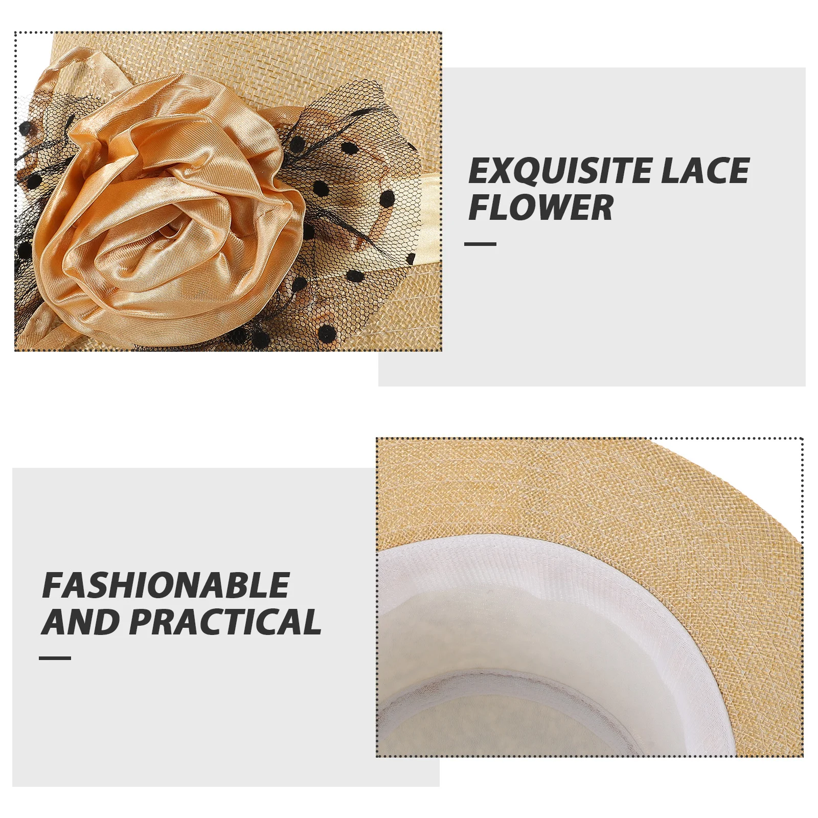 

Bucket Hat for Women Church Style Lace Trimmed Warm Hat Fashionable Thermal Headwear for Outdoor Activities Feminine Look