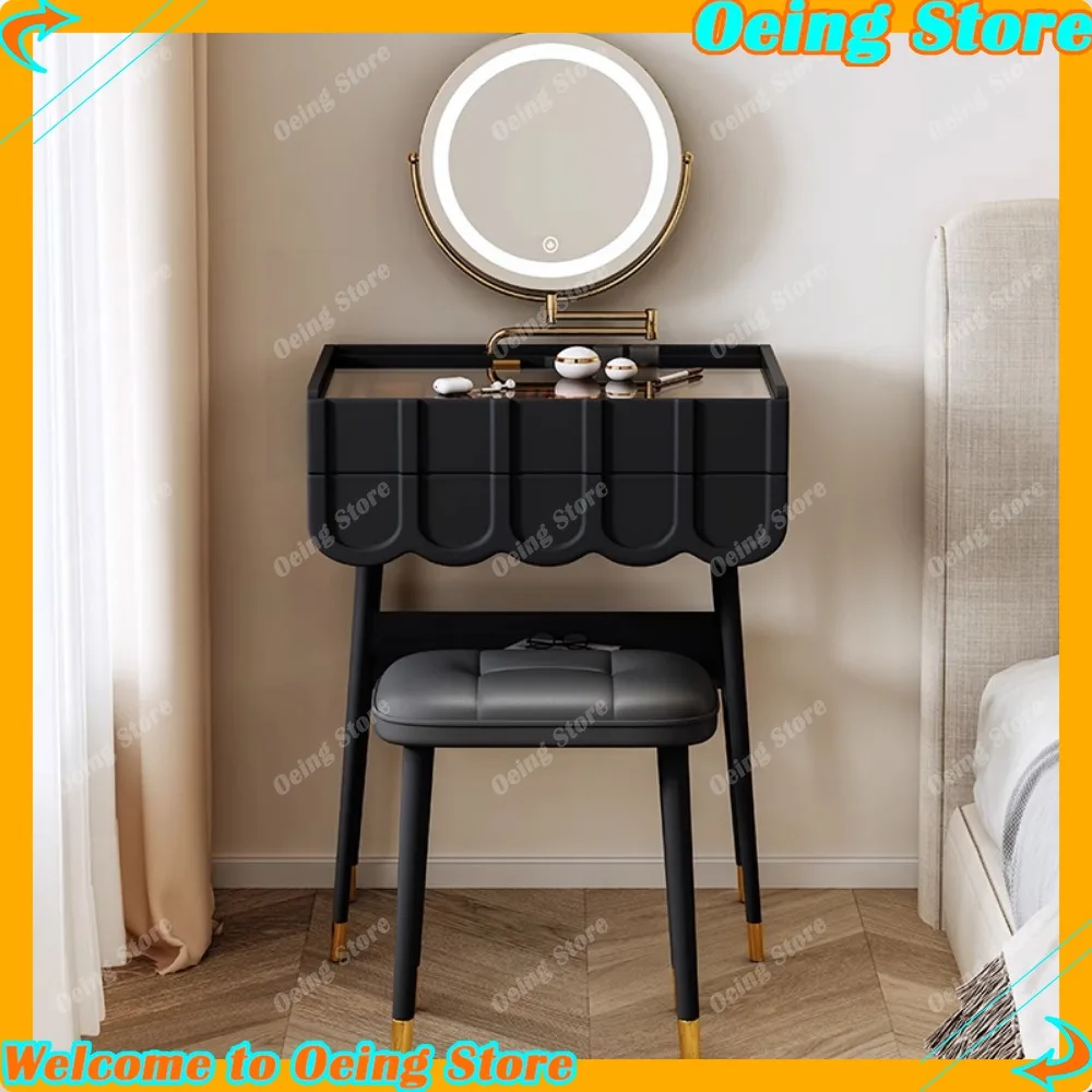 

Modern Luxury Dressing Table Black Organizer Nordic Bedroom Dressing Table Drawers Mirror Penteadeira De Maquiagem Furnitures