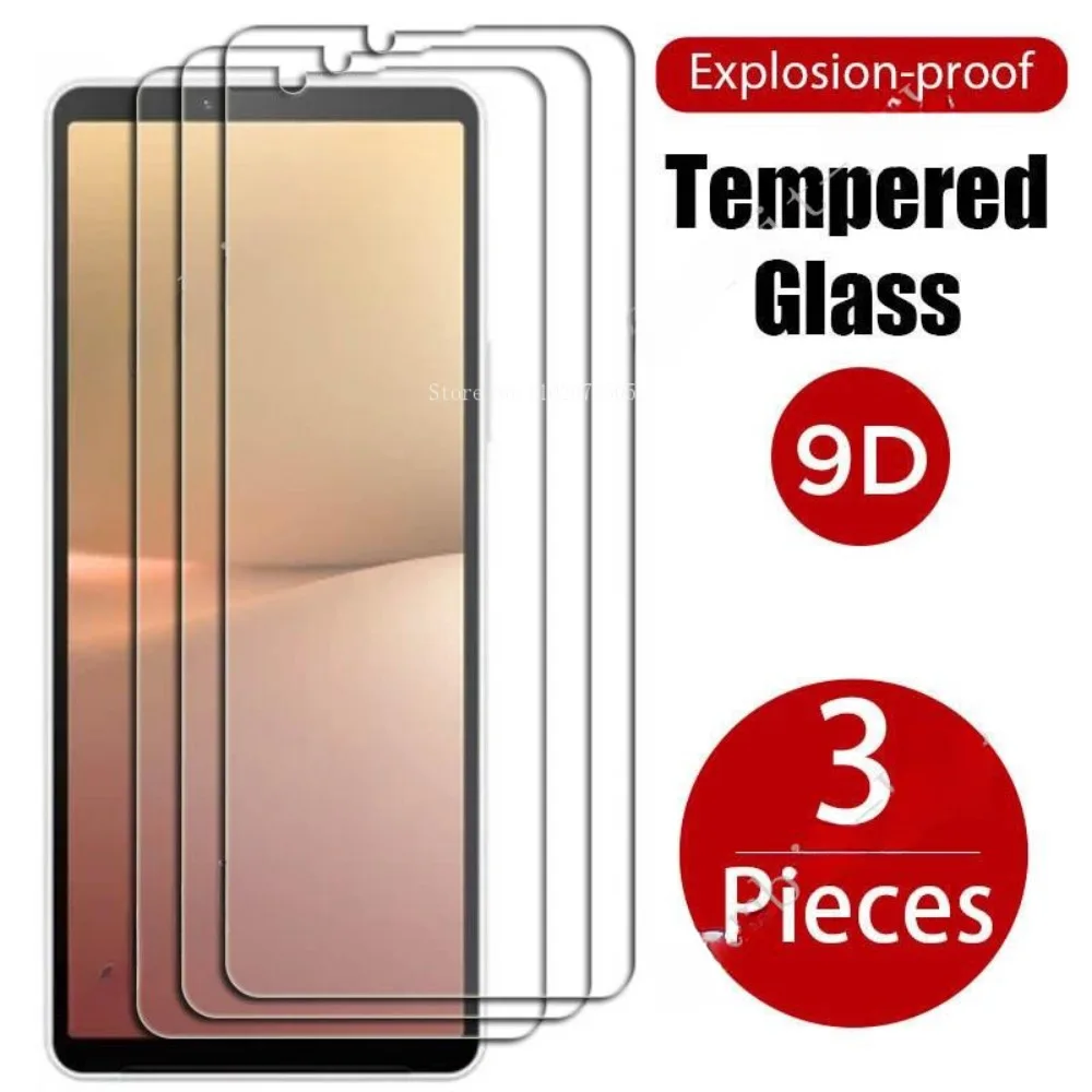 3PCS Tempered Glass For Sony Xperia 10 VI V IV III Xperia1 VI V IV III Xperia 5 VI V IV III  Screen Protector Cover Film