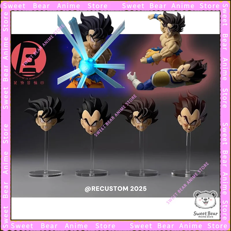 

RECUSTOM Goku/Vegeta Beaten Fluttering Hair Head Sculpt Acc Kit Dragon Ball 1/12 Рисунок Super Saiyan SSJ Фигурка Модель Игрушки Кукла