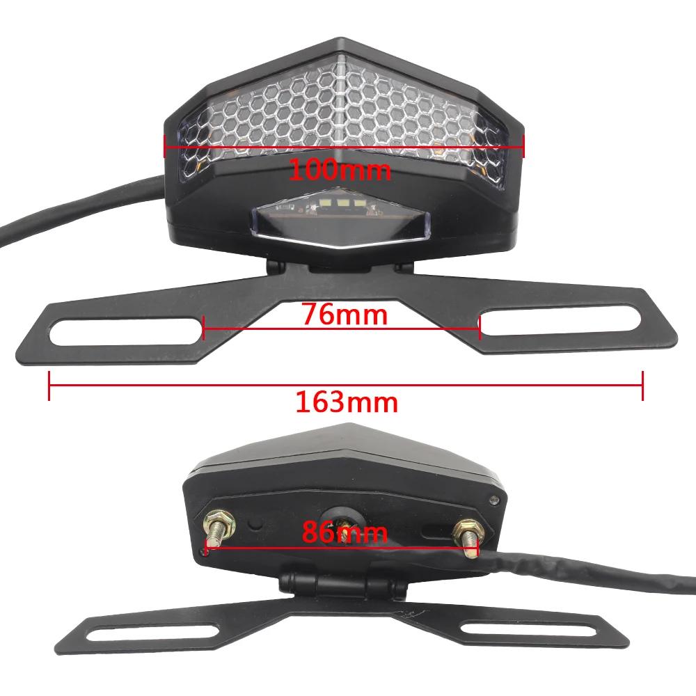 Motorcycle Tail Light LED Universal  Brake Light Stop Turn Signal  Flashing 12v for Honda Harley Yamaha Rear Cafe Racer Motor Bi