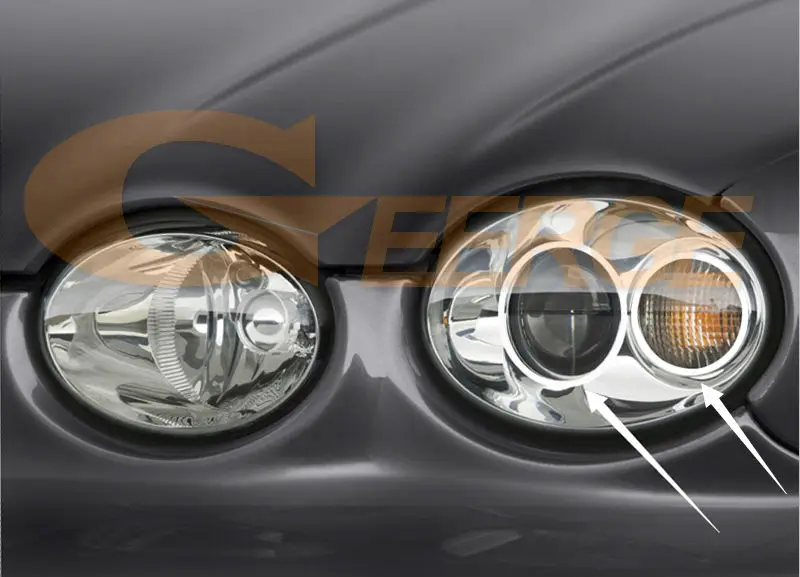 For JAGUAR X-Type X Type 2001-2009 Xenon Headlight Excellent Ultra Bright COB Led Angel Eyes Kit Halo Rings Car Accessories