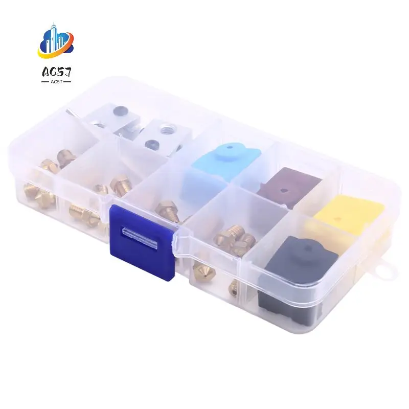 

AC57-3D Комплект обновления принтера Сопла, нагревательный блок, силиконовая втулка Полный набор аксессуаров