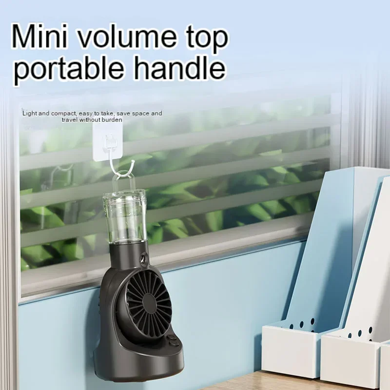 Mini Nano Spray Fan Rotating Desktop Humidifier Fan Hung Outdoor Portable Handheld Beauty Hydration Cooling Fan