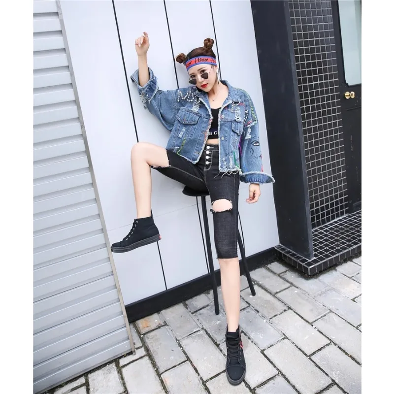 Women's Models Fall Winter Tops Coat Cowboy Short Section Raw Edge Personalized Vintage Simple Comfortable Soft Niche Versatile