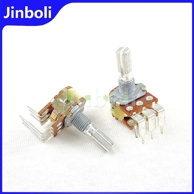 3PCS Type 16 B50K 6-pin Double Vertical bent-foot Computer Speaker Amplifier Audio High And Low Volume Potentiometer