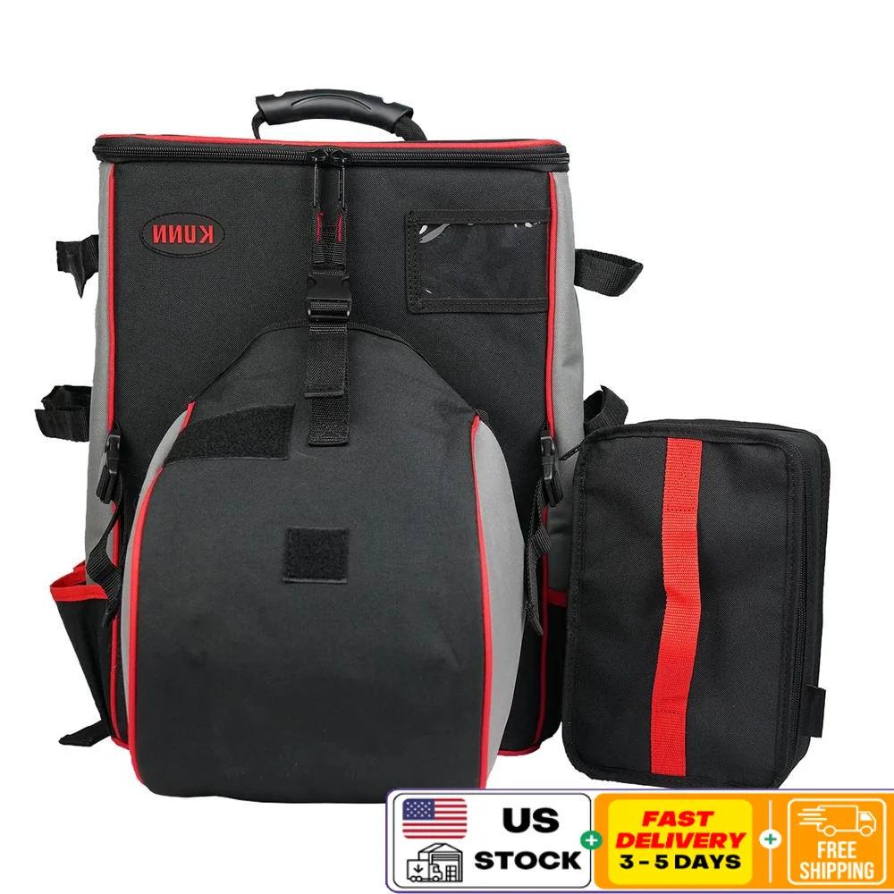 Durable Welding Backpack with Helmet Storage Large Capacity Welder Tool Bag