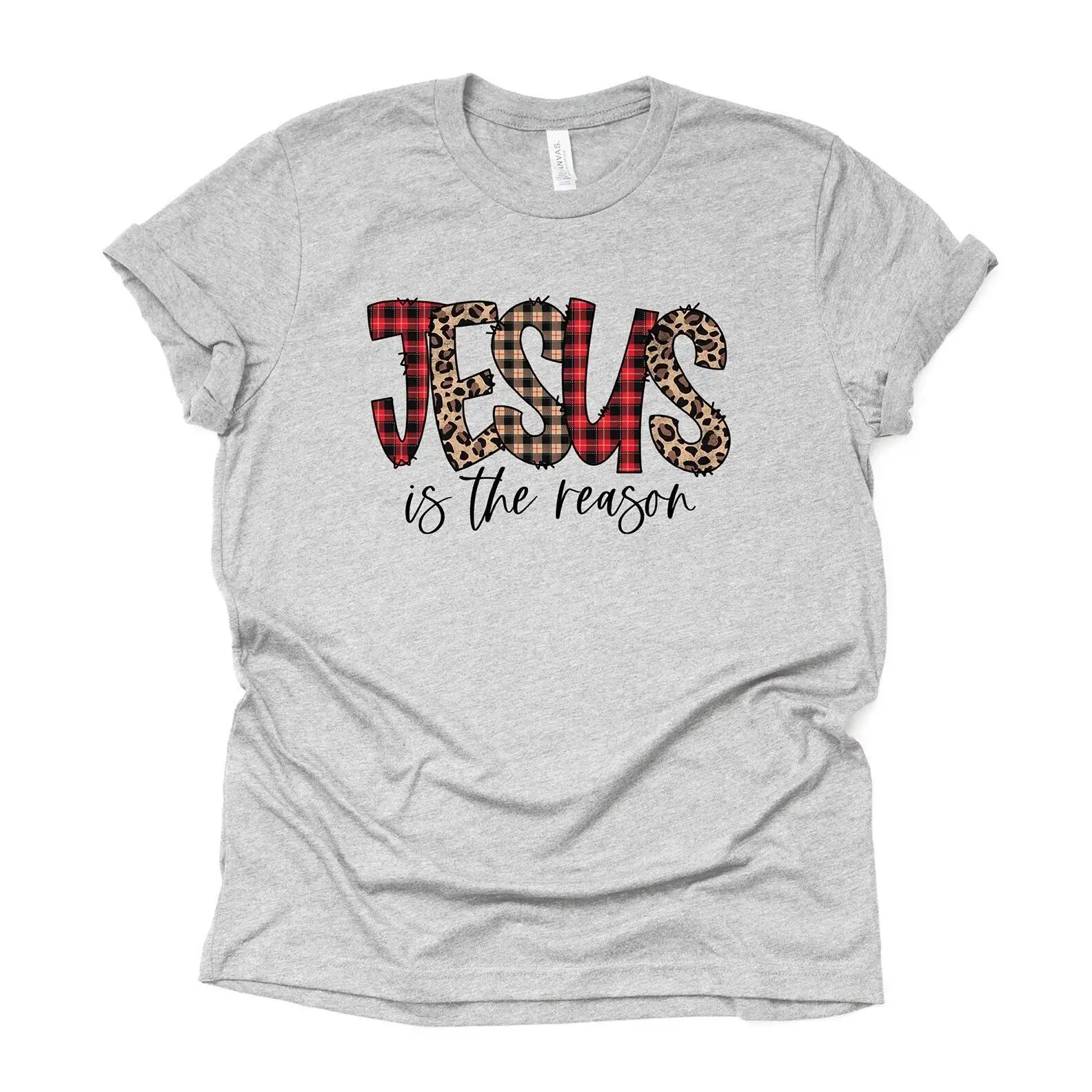 Christmas T Shirt Jesus Is The Reason Christian Design On Premium Unisex 3 Color Choices Plus Sizes 3X And 4X