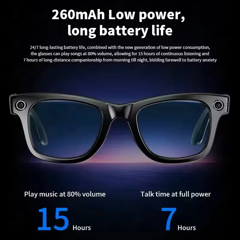 New 800W Camera AI Glasses Men Color-Changing Smart Translation Glasses Photo Video Recording IP65 Waterproof Call AI Smart image 5