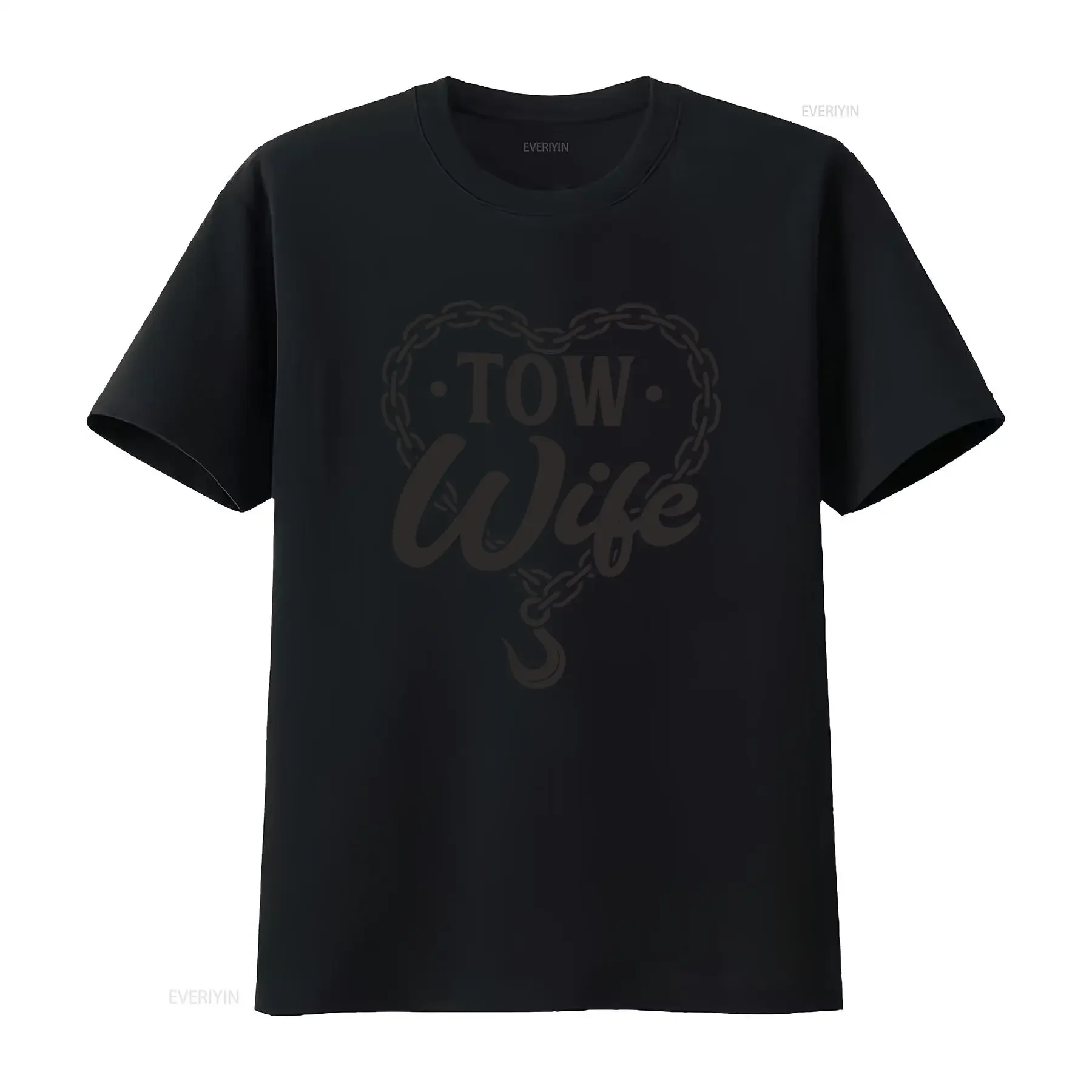 Tow Truck Wife T Shirt Driver Towing  vintage Washed Slightly Breathable Stretched fashion Unisex Versatile Casual homme
