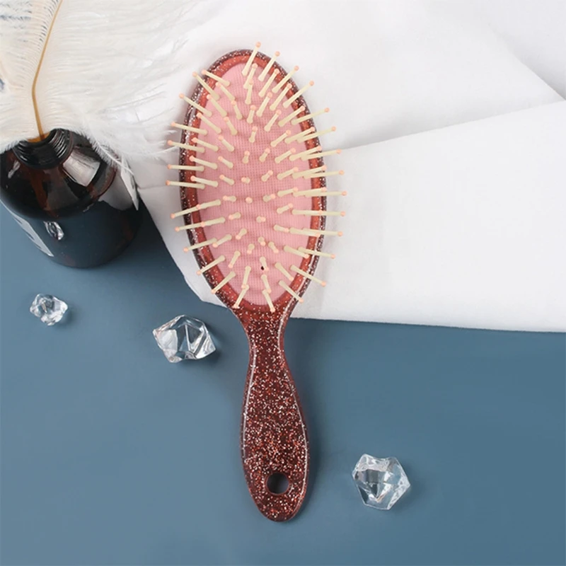 652F Professional Paddle แปรงผม Detangling Hairbrush นวดหนังศีรษะจัดแต่งทรงผมเครื่องมือสำหรับผู้หญิงผู้ชายตรง Curly