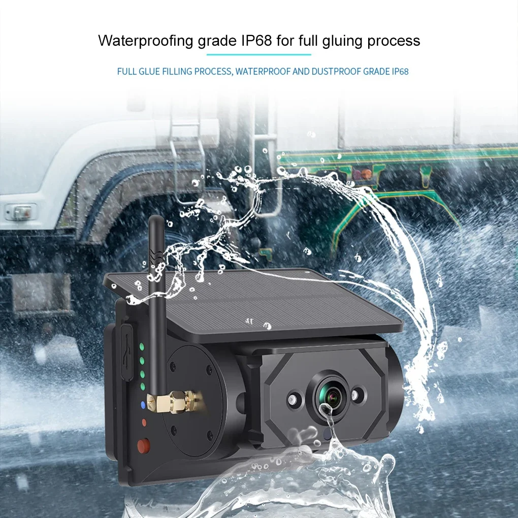 10 بوصة IPS شاحنة عكس رصد تسجيل ، أوكتا تسجيل AHD720 كاميرا مسجل شاحنة DVR ، مع كاميرا شمسية مغناطيسية لاسلكية