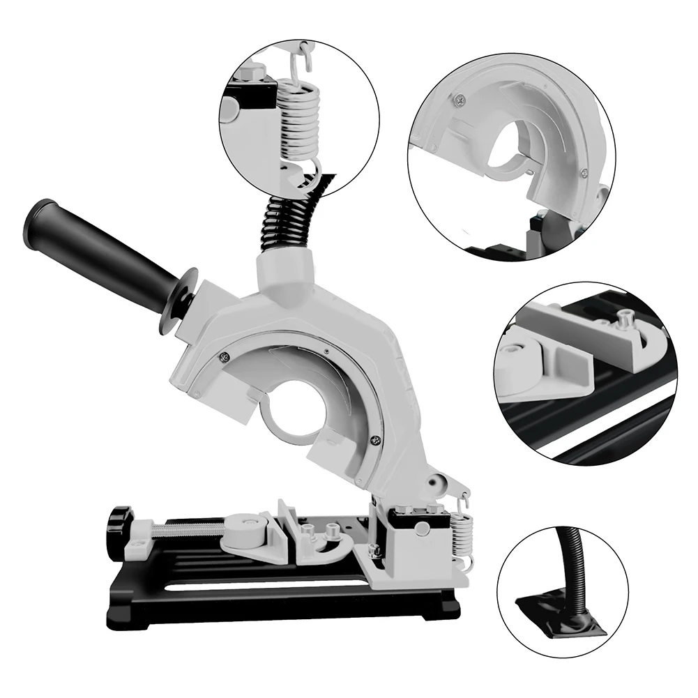 

Angle Grinder Cutting Stand With 45° Adjustable Clamp With Aluminium Alloy Base Vacuum Hose And Dust Bag For 115-125mm Discs