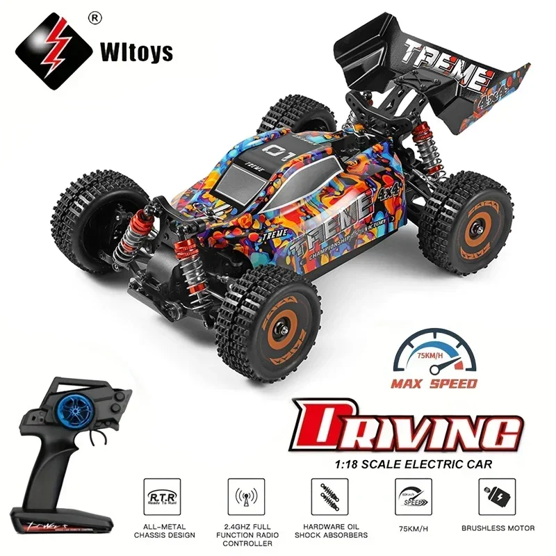 WLtoys 184016 75KM/H 2.4G RC Car Brushless 4WD Electric High Speed Off-Road Remote Control Drift Toys for Children Racing