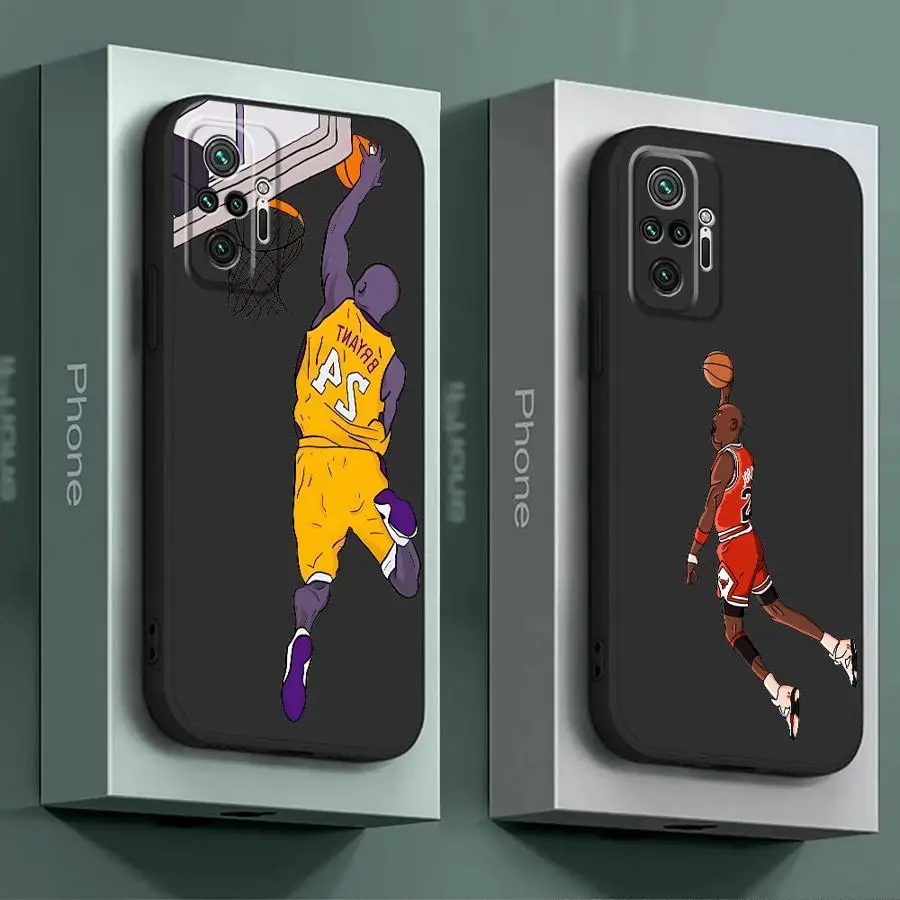 Cartoon Basketball Star Phone Case for Redmi 10A 10C A2 A1 Plus 13C 9C 10 9 9A 12C A3 K40 Pro 13 K60 12 K40 Black Soft Cover