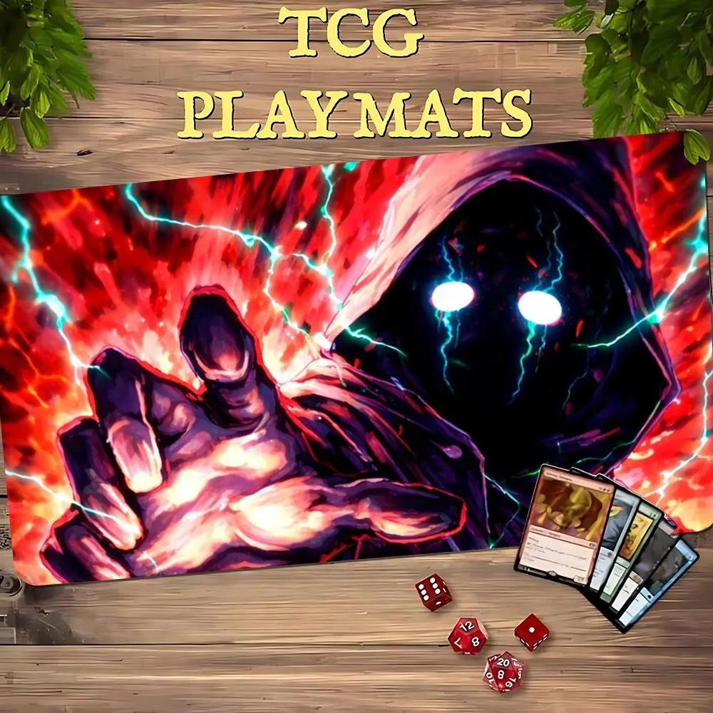 Purple Aura Shadow Mage Magic Party Game Mat Durable Rubber for MTG&TCG Games 35X60 Mouse Pad Offices Desk Mats Friendly Design