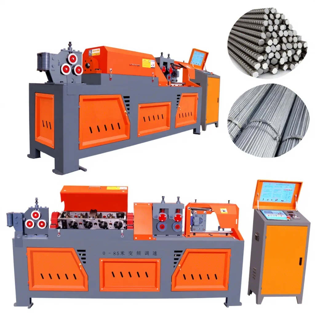 4-18mm Round Steel Bar Straightening Cutting Machine 4-16mm Rebar Steel Bar Cutting Straightening Machine