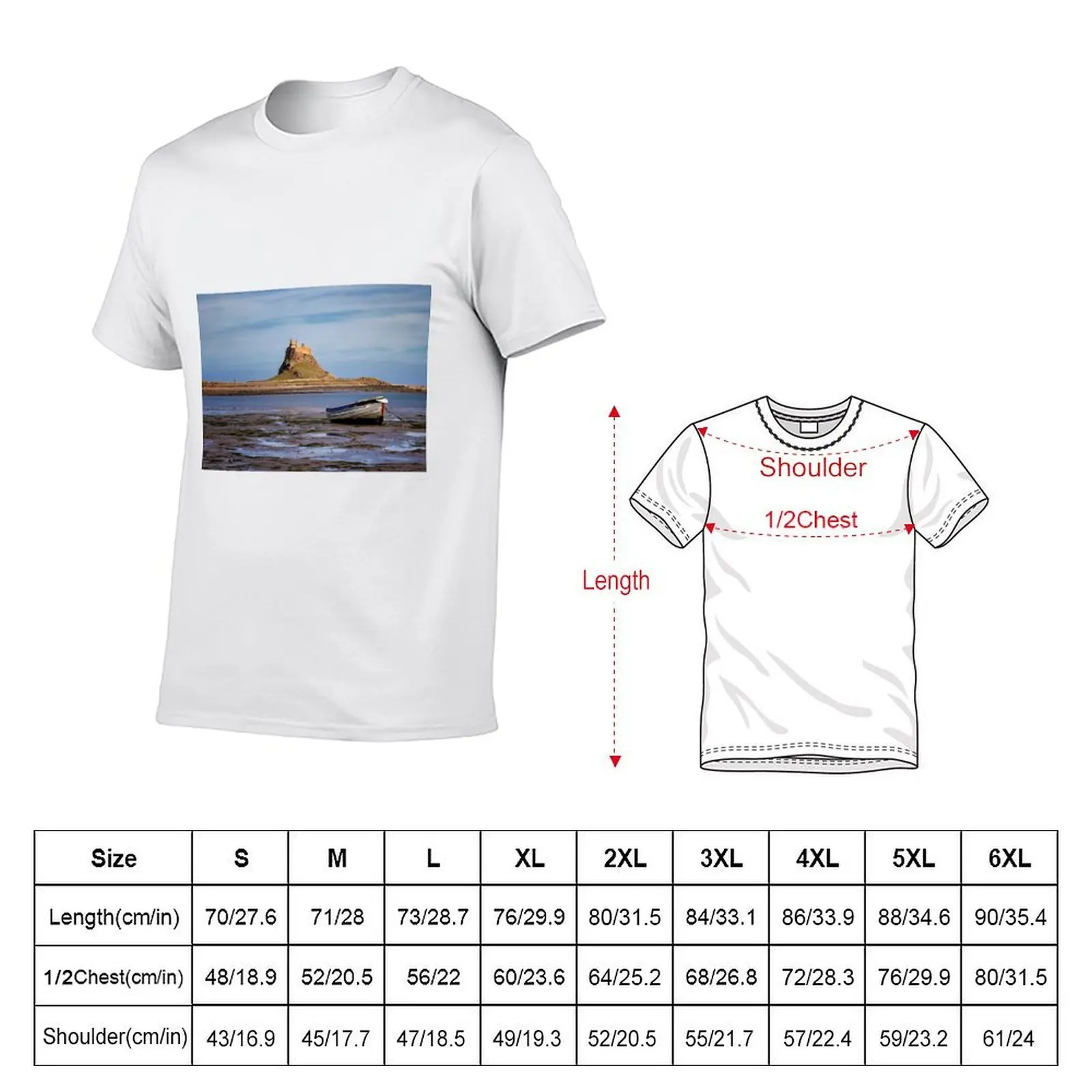 Holy Island Castle T-Shirt t shirts with prints man t shirt designer t shirt man designer T-shirt