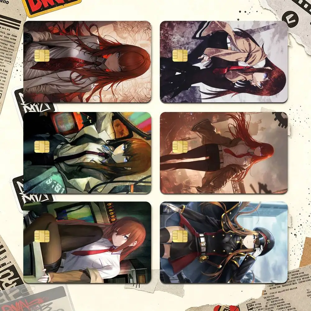 Makise Kurisu Credit Card HD Stickers Premium matte film effectively prevents fingerprints and daily abrasion.