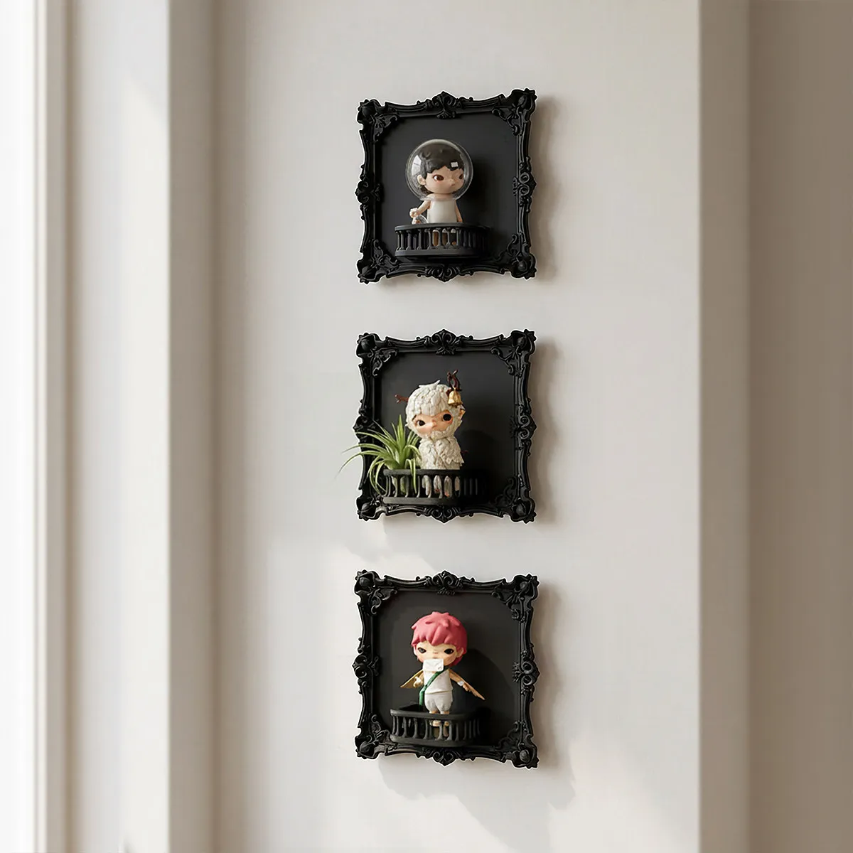 Blind box photo frame storage and display decorative frame base with magnetic backplate picture frame