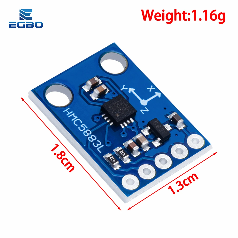1 Buah EGBO GY-273 HMC5883L Modul Sensor Magnetometer Kompas Tiga Sumbu 3V-5V