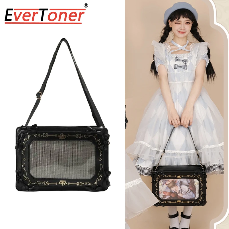 

EverToner New Women Aesthetic Bow Crossbody Bag Sweet Design Fashion Ins Transparent Shoulder Handbags