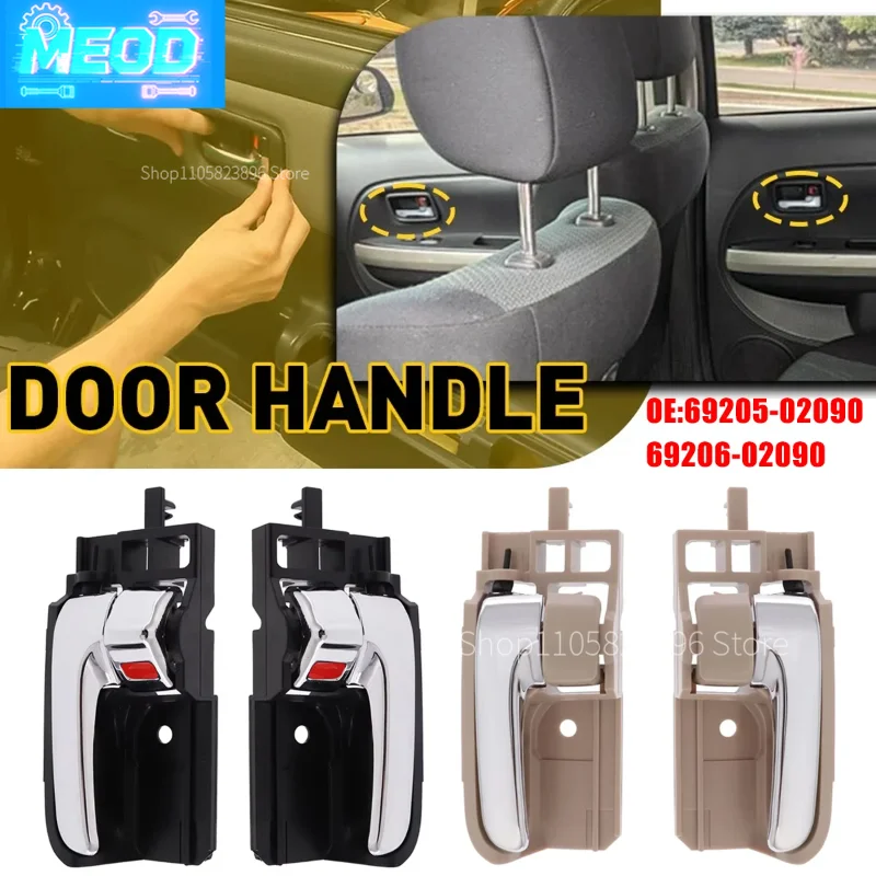 Chrome 69205-02090 69206-02090 For Toyota Corolla 2003 2004 2005 2006 2007 2008 2009 Left Right Car Interior Inside Door Handle