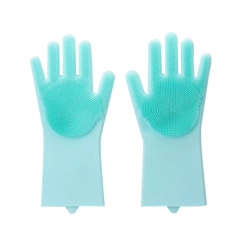 2pcs Silicone Cleaning Gloves Multifunction Silicone Dish Washing Gloves For Kitchen Household Silicone Washing