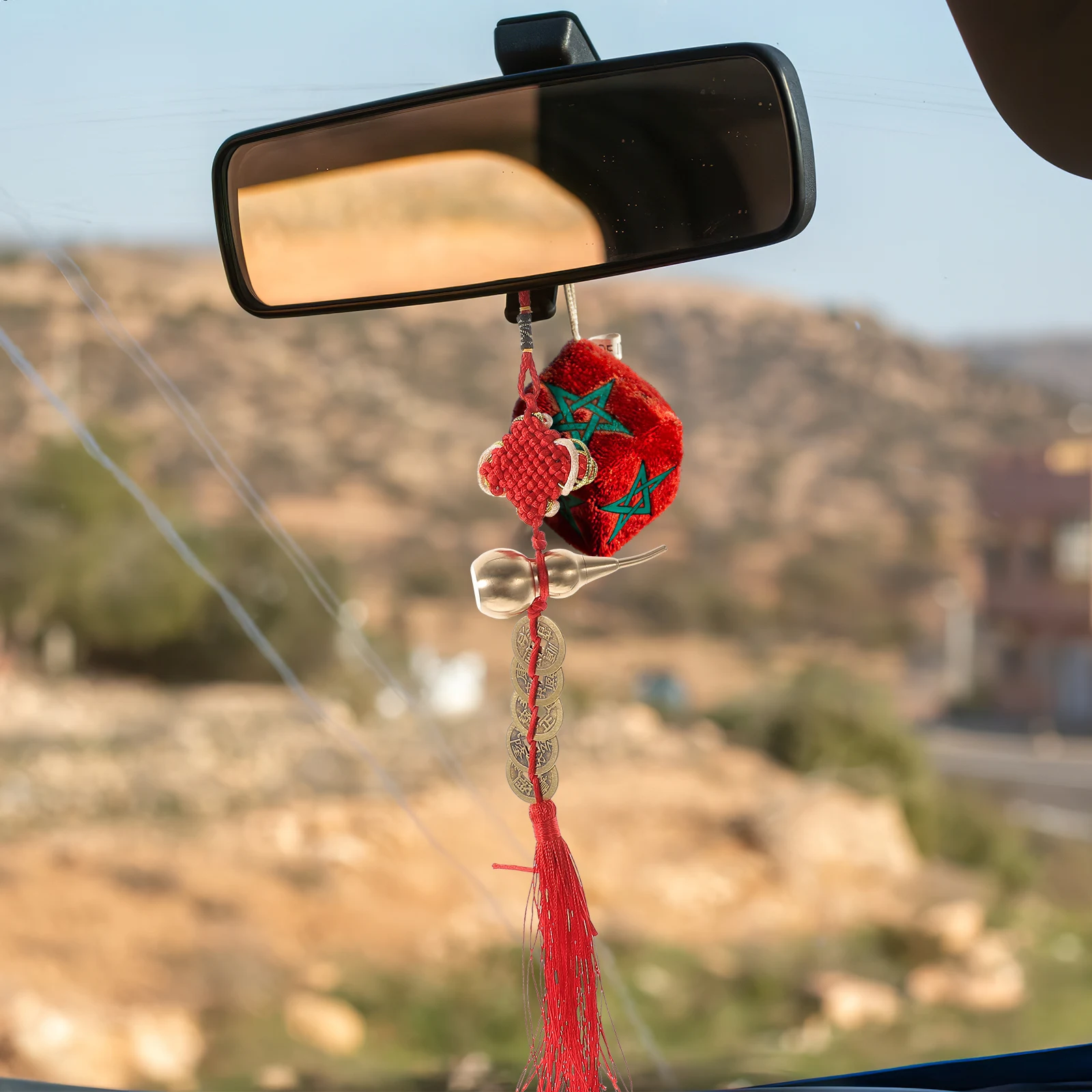 จี้ทองเหลืองรูปน้ำเต้า 2 ชิ้น ของตกแต่งแขวนปีใหม่จีน ของตกแต่งฮวงจุ้ยสำหรับบ้าน สำนักงาน ประตู ของใช้ในเทศกาล